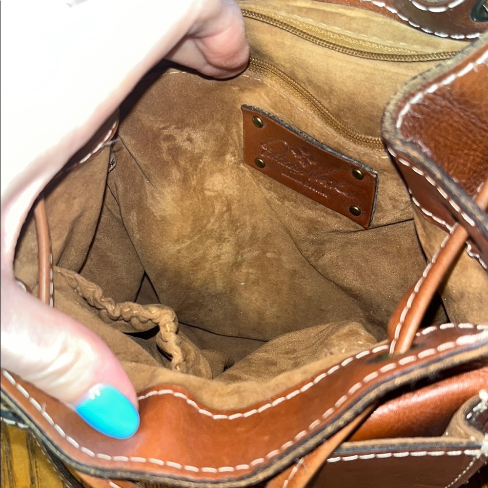 Brown Leather Backpack - image 4